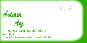 adam ay business card